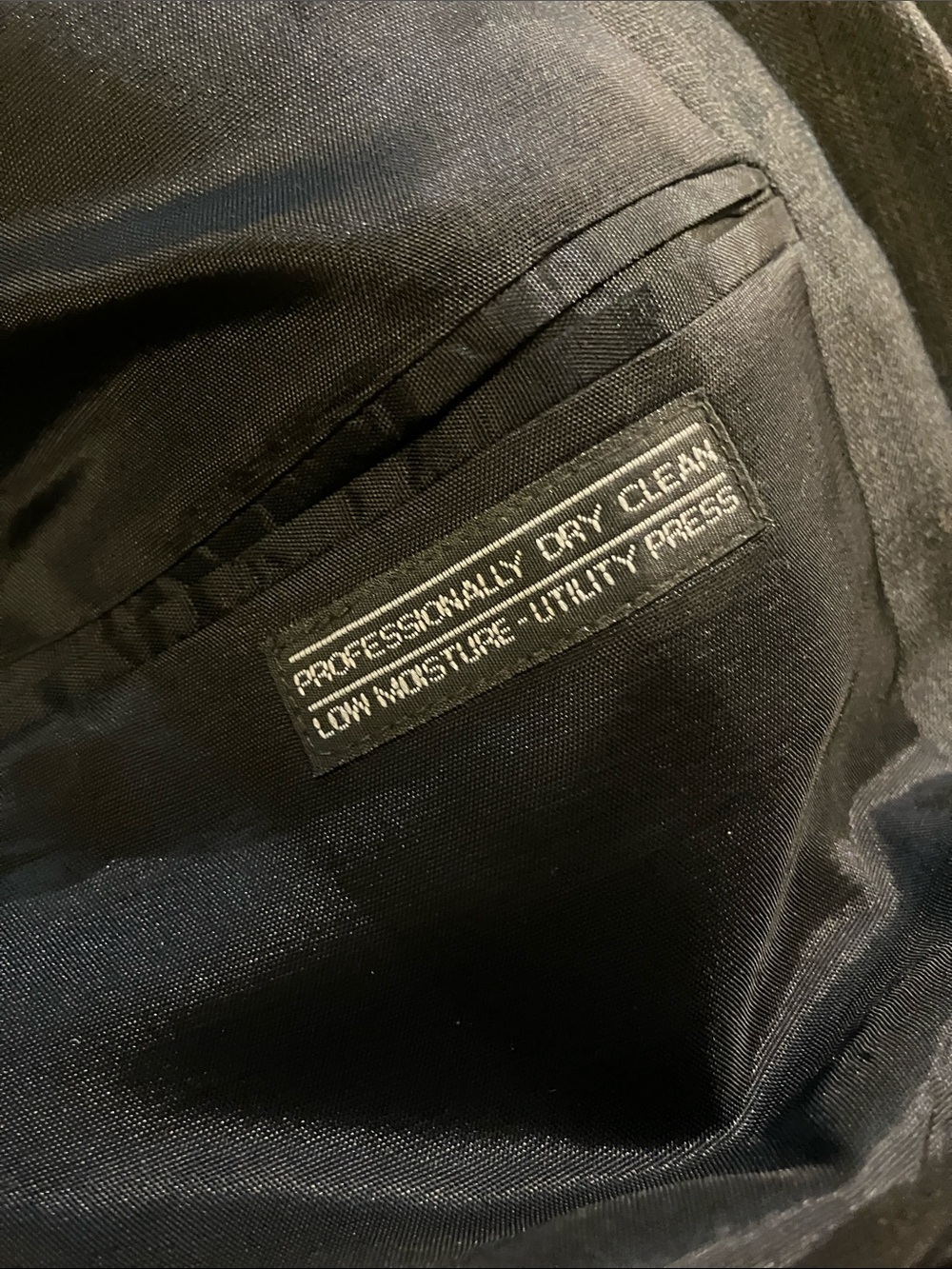 Towncraft 42R men’s suit jacket silk and wool charcoal gray with stripes - Picture 10 of 11